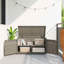 Armoire de rangement de jardin en acier PE gris