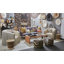 Linen Lumbar Pillow with Ostrich Feather Trim-65654455