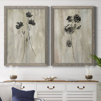 " Sumi-E Silhouette III " 2 - Pieces