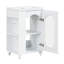 Meuble-lavabo de 20 po avec lavabo en céramique, tablette blanche moderne et support à lotion rafraîchissant