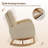 Modern High-Back Nursery Rocking Chair with Stuffed Fleece Upholstery & Sturdy Wood Legs, Glider for Living Room or Bedroom, Light Brown (No Footrest)-2028399055