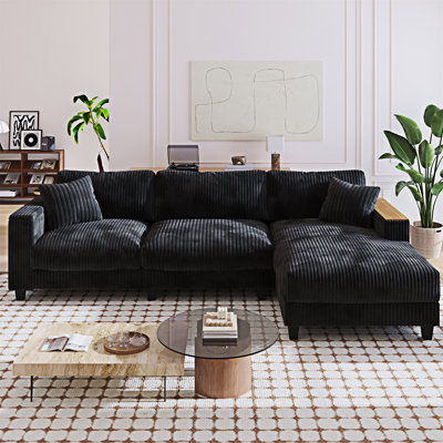 L Shaped Sectional Sofa With Reversible Chaise With Hidden Storage Space