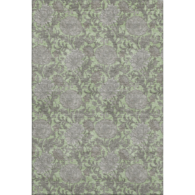 Premium Machine Washable Prisco Aloe Rug, Rectangle 9' x 12'