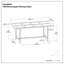 Table de salle à manger industrielle en bois de manguier l 72 po Campbell, base en métal thermolaqué-254719459