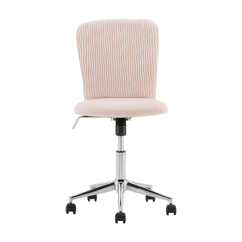 Swarey Velvet Task Chair, Pink