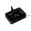 Lavabo de salle de bain rectangulaire en céramique noir mat à rayures 20 po sans robinet, style scandinave moderne, sans réservoir d'eau de haute qualité dans la salle de bain, l'armoire, l'accumulation