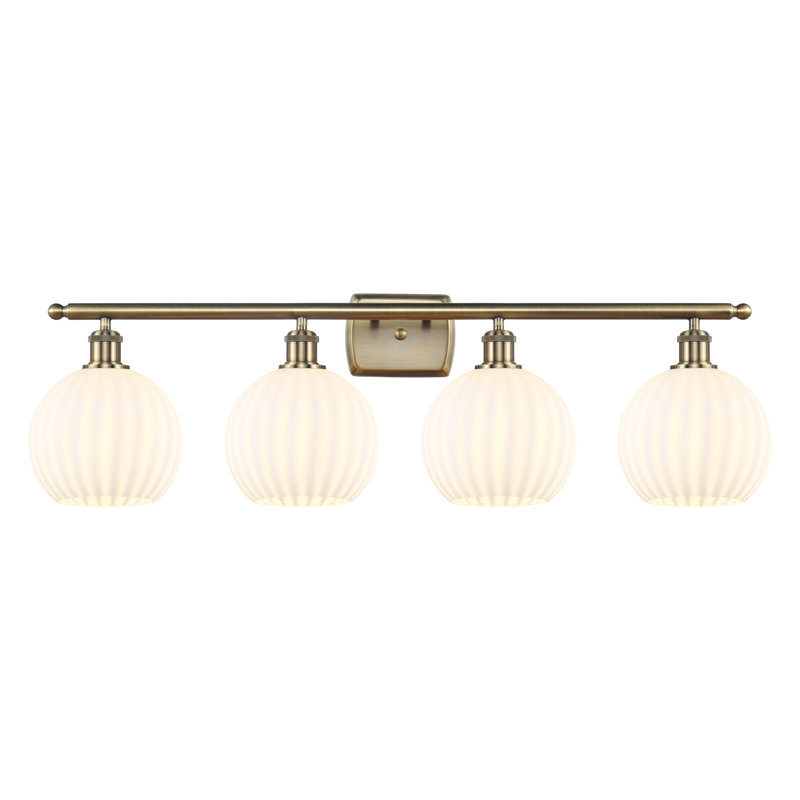 Beejay 4 - Light Dimmable Vanity Light, Antique Brass
