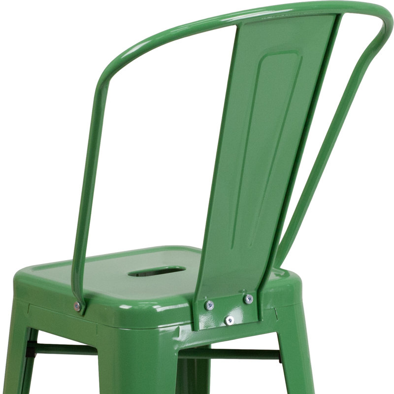 Tabouret de bar Iddings, 4, Tabouret de bar (siège d'une hauteur de 30 po), Vert