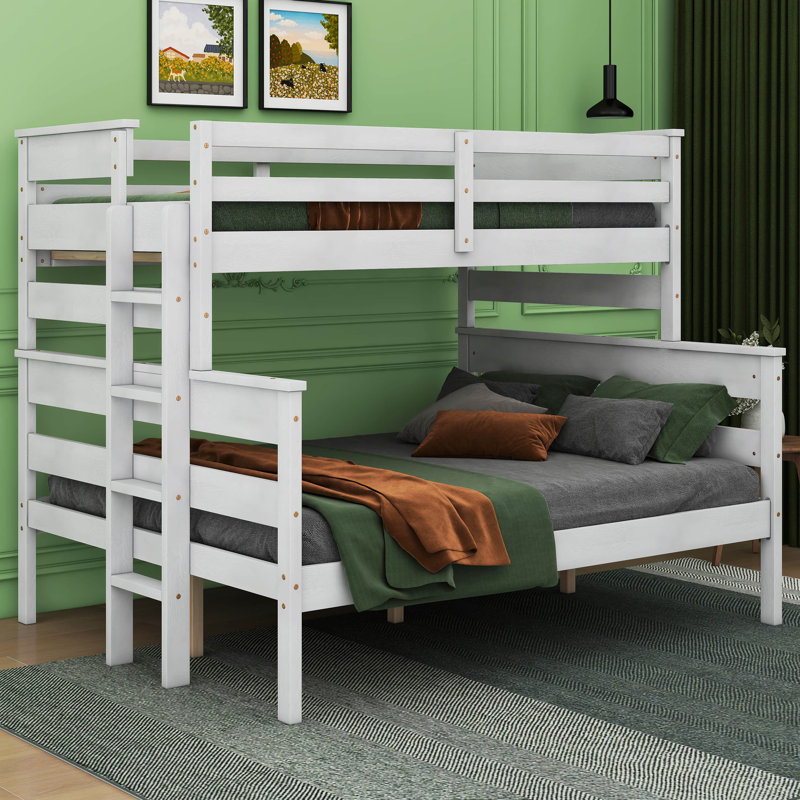 Jeann Kids Bunk Bed, Twin over Full, White