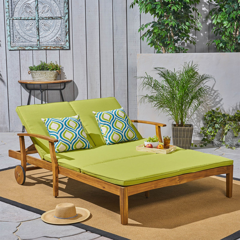 Perla Double Chaise Lounge, Green