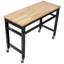 Établi - Établis roulants de 48 po de largeur pour le garage - Hauteur réglable, banc d’outillage d’atelier, pied en métal et bois martelé-392080164