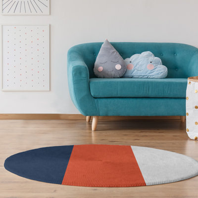 Tapis bleu/orange area