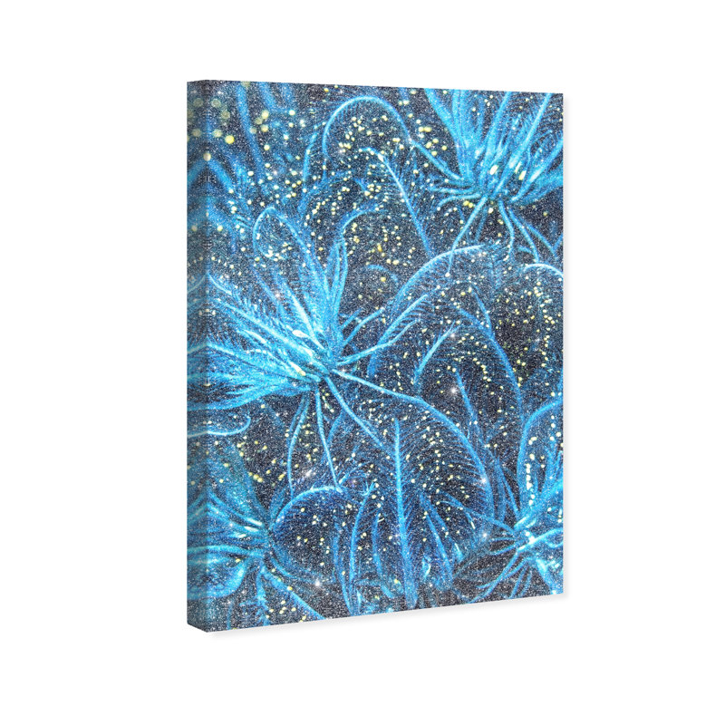 Neon garden Canvas Abstract Print by Oliver Gal, Black Frame, 10 x 15, 15"H x 10"W, Gallery Wrapped