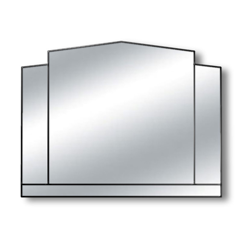 Jaliyah Flat Wall Mirror, Black