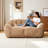 Velvet Fabric Loveseat Bean Bag Chair Foam Filled-1983195902