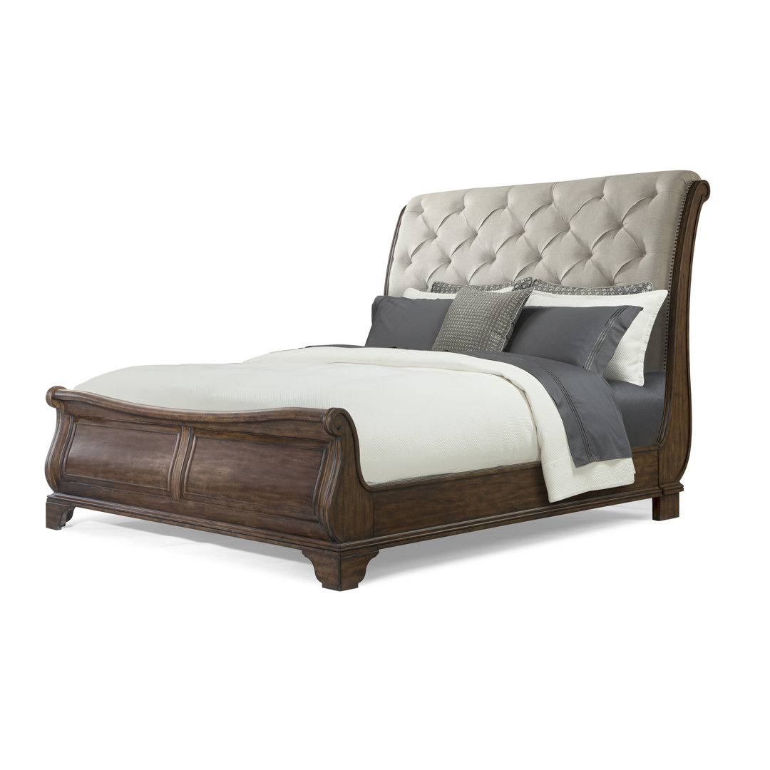 Upholstered Sleigh Bed Trisha Yearwood Home Collection 