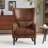 Adetola Upholstered Wingback Chair With Ottoman Footstool