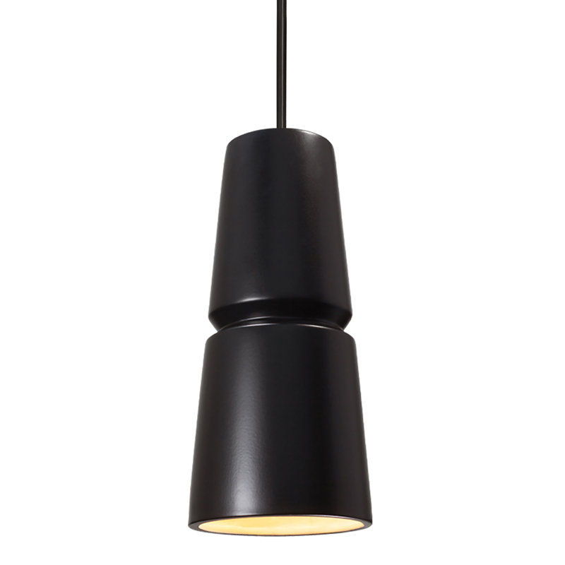 Radiance 1 - Light LED Cone Pendant, Matte Black, Carbon Matte Black, 13.5" H x 6" W x 6" D