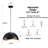1 - Light Dome Pendant Unique Metal Single Modern Pendant Light Black and Gold-123747957