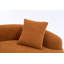 Canapé modulaire courbé en S en chenille: double profondeur (21,3 po et 26,8 po), orange, sans assemblage, compact pour les petits espaces, 400 lb, L 66,9 po-1034082528