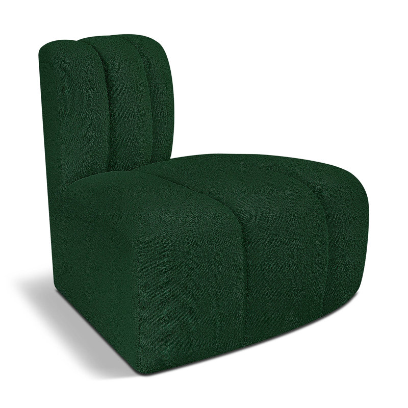 Chaise d'appoint rembourrée Hovanec, Vert