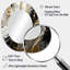 Golden Wave Reflections VI - Miroir mural ovale noir-417943275