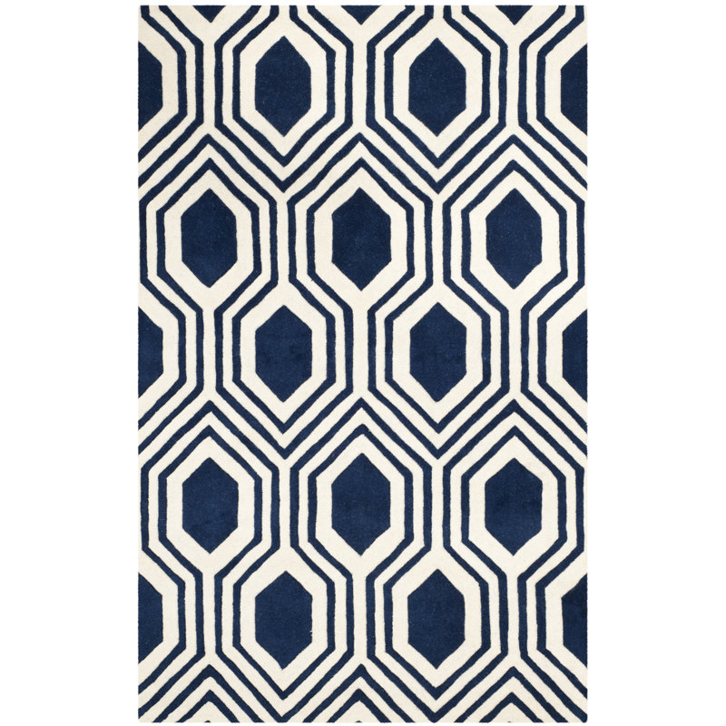 Tapis en laine touffeté à la main Deedie, Rectangulaire 3 pi x 5 pi