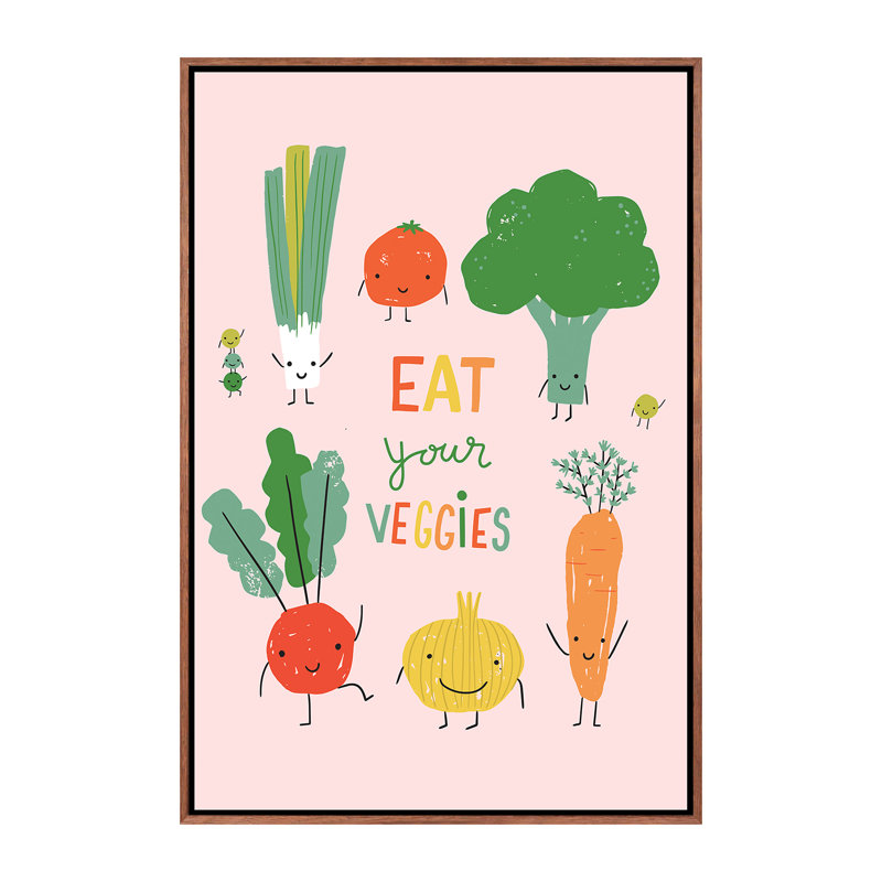 Fruit amusant III par Caroline Alfreds - impression d'art graphique, H 26 po x l 18 po x 1,5 po, Pas de tapis