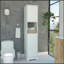 Armoire à linge ibis, portes doubles, quatre tablettes intérieures, deux armoires - blanc-2115358910