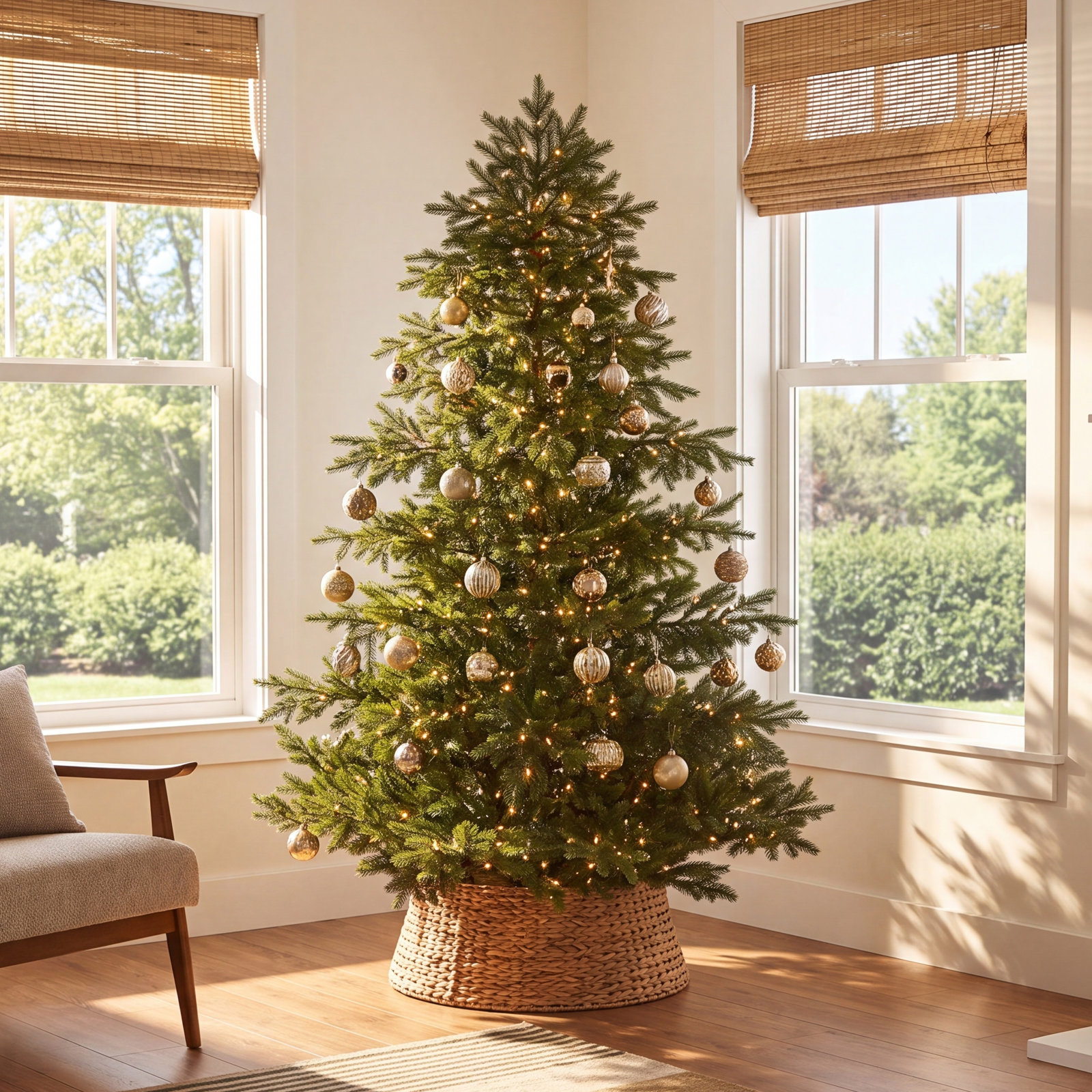 90' Lighted Artificial Christmas Tree