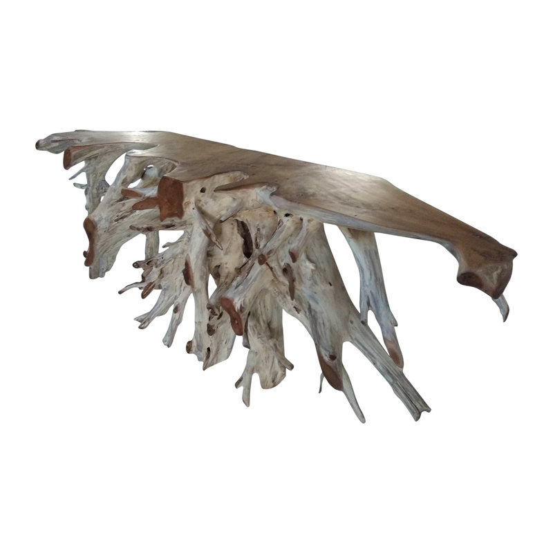Lily's Living Live Edge Console Table Teak Root, 70" W x 18" H x 32" D