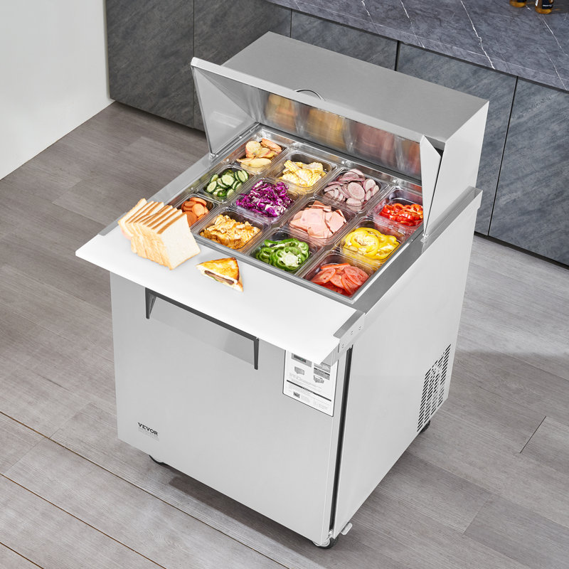 VEVOR 7.4 Cubic Feet Prep Refrigerator - 33''