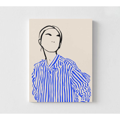 Reproduction d'art figuratif bleu: motif Erato, tailles multiples