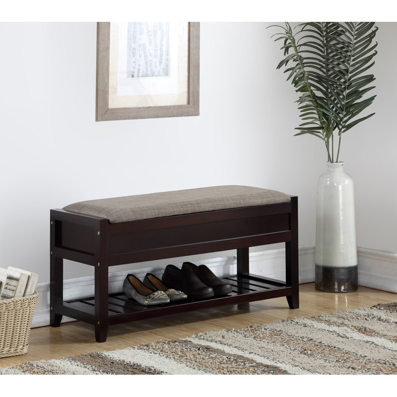 Banc avec rangement pour chaussures, espresso