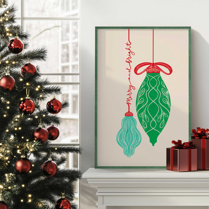 Elegant Holiday Ornaments IV, Cadre en zinc patiné, H 15,25 po x l 12,25 po x P 1,25 po