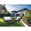 Fauteuil de jardin Astor en osier, coussins Sunbrella® inclus