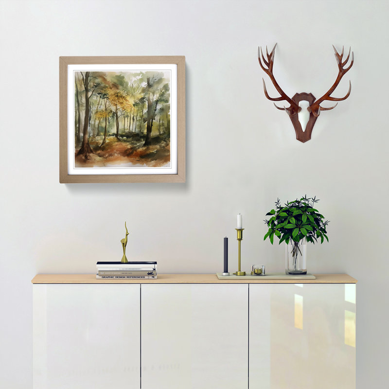 Single Picture Frame Print on Wood, Oak