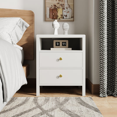 48cm W Manufactured Wood Bedside Table