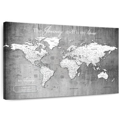 The Journey World Push Pin Map