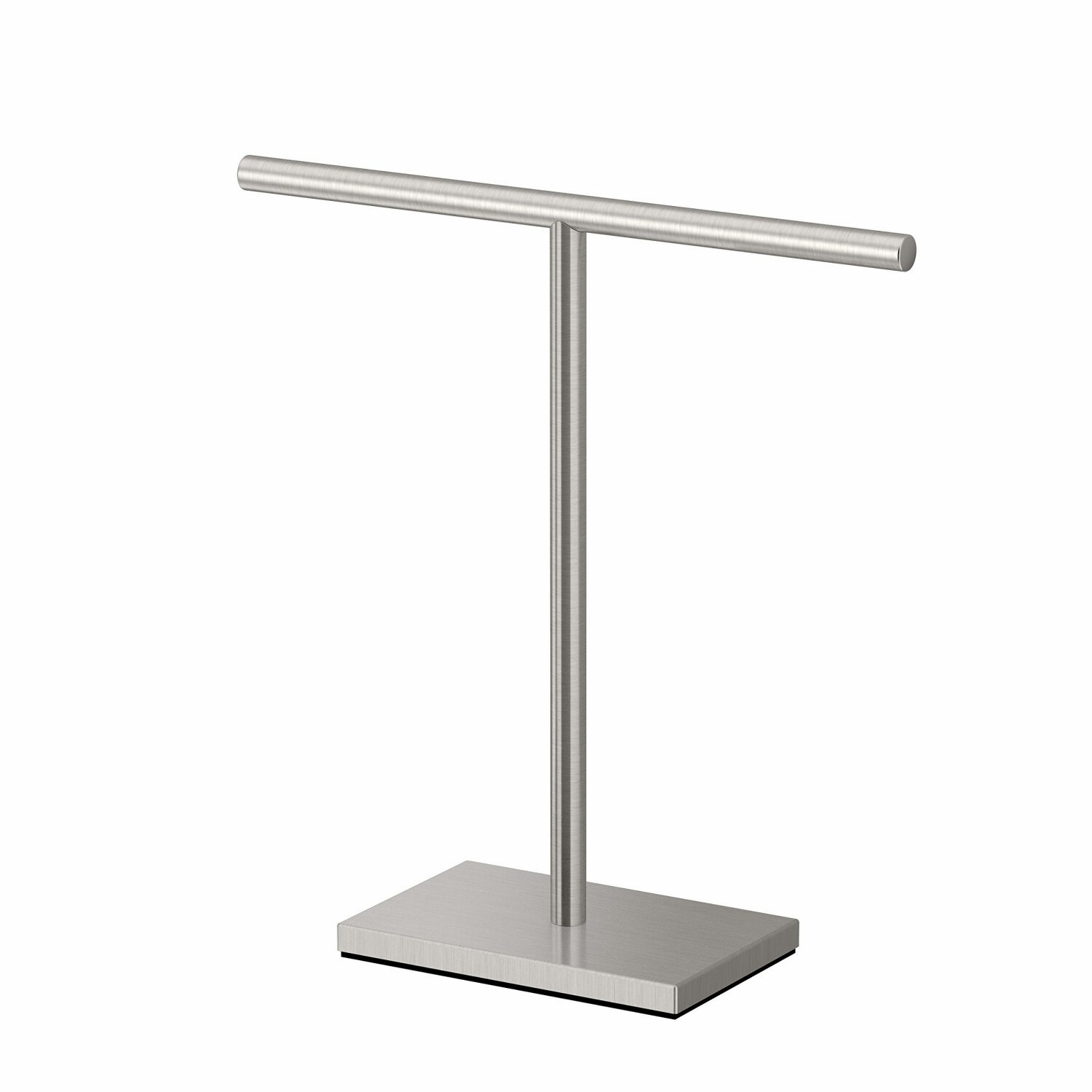 BRBCA Modern Nickel T-Shape Freestanding Countertop Towel Holder - 10