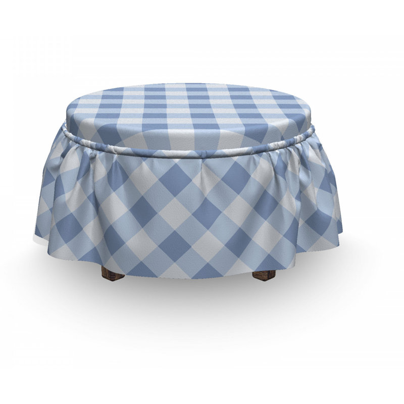 Housse pour repose-pieds à damier rhombus
