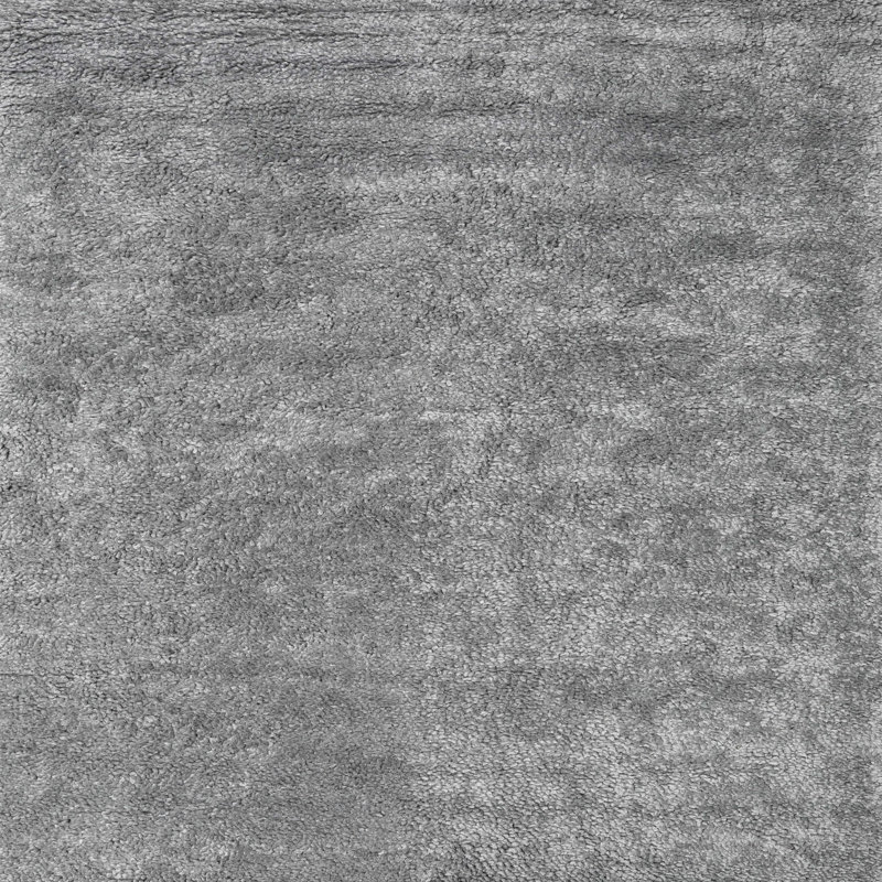 Tapis contemporain gris, Carré 7 pi