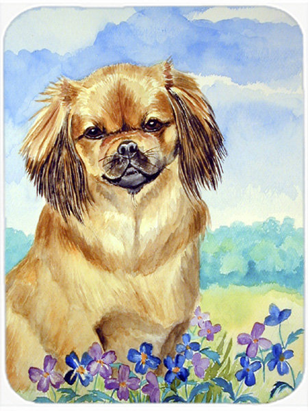 Tibetan Spaniel Wood Glass Cutting Board