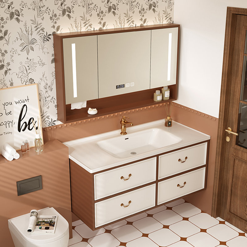 Armoire de salle de bain rétro de style chinois
