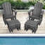 Chaise Adiroddack coulissante en polyéthylène haute densité avec repose-pieds-114335419