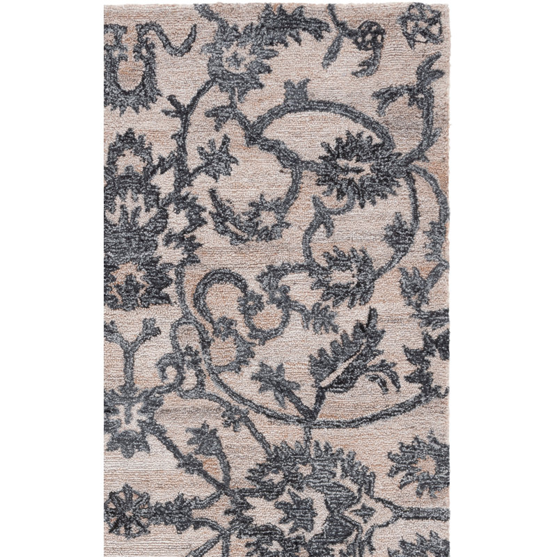 Tapis floral performance touffeté à la main Damondre, Tapis de couloir 2 pi 3 po x 8 pi