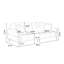 Coussin beige modulaire en similicuir