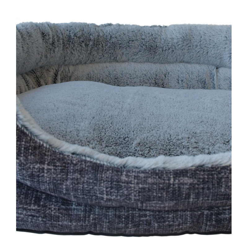 Oakmead Oval Geometric Pet Bed, 15cm H x 60cm W x 50cm D