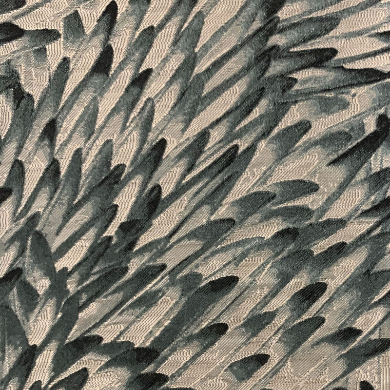 Coussin imprimé animal Feather Bird, 22 po x 22 po, Vert, noir