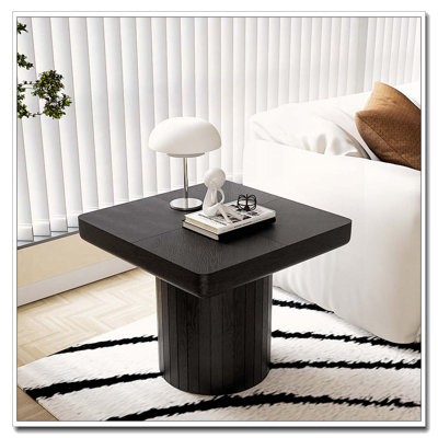 23.6'' Modern Solid Wood Veneer End Table